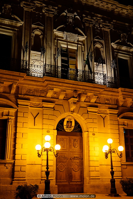 12 Town hall at night