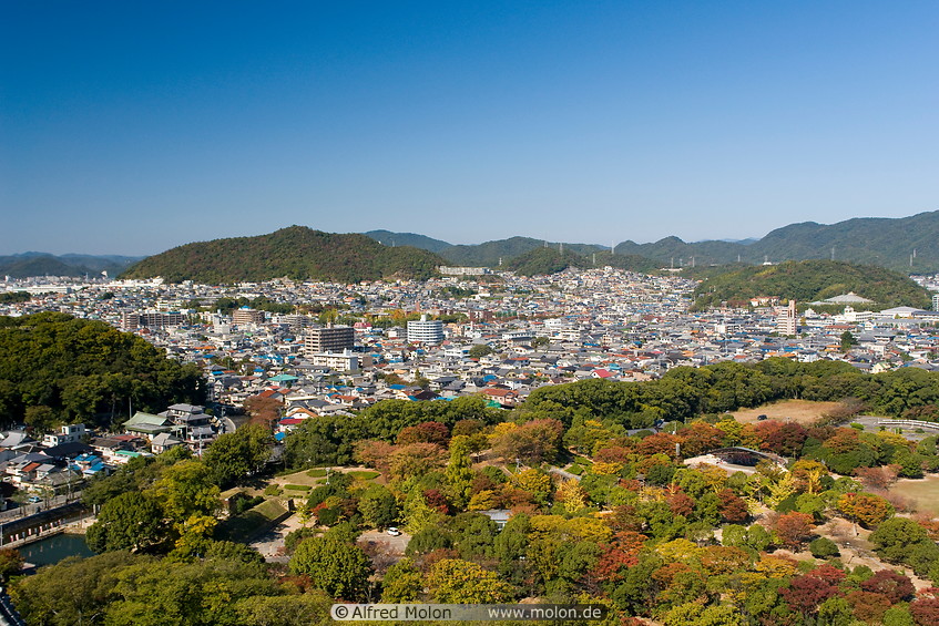 34 Panoramic view of castle and Himeji city