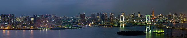 07 Bay of Tokyo with Rainbow bridge at night