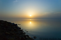 17 Dead sea coast at sunset