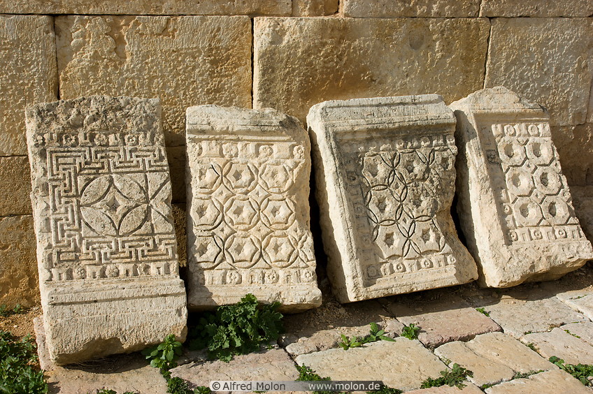 22 Decorated stone panels