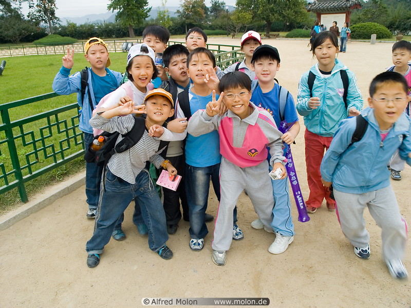 18 Korean schoolchildren
