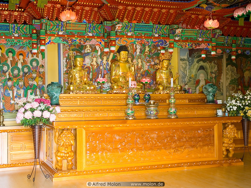 14 Altar with Buddha statues