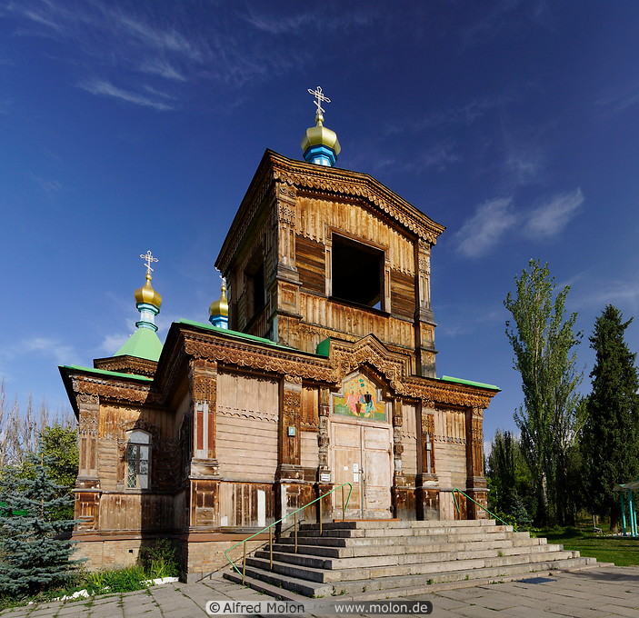 13 Russian Orthodox Holy Trinity cathedral in Karakol