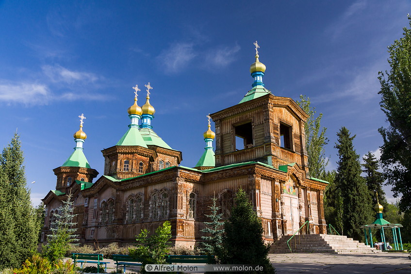 16 Russian Orthodox Holy Trinity cathedral in Karakol
