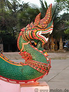 08 Naga head in Wat That Luang Neua