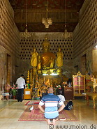 07 Temple interior and golden Buddha statue