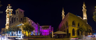 15 St George Maronite cathedral and Al Amin mosque at night