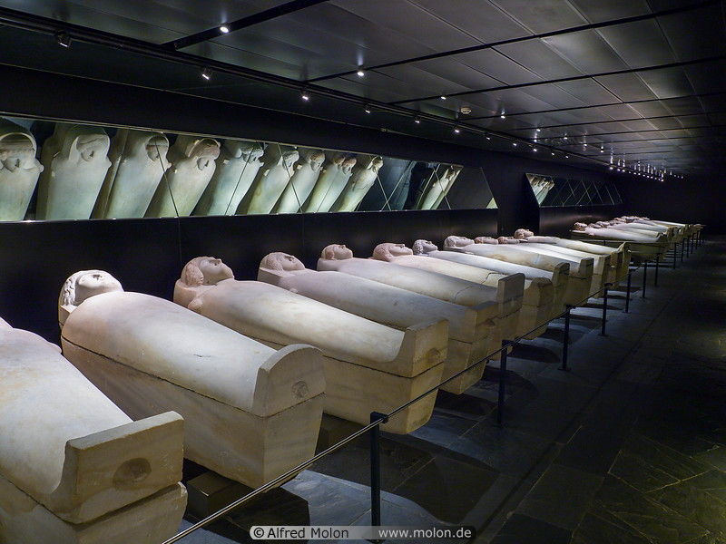 55 Row of sarcophagi