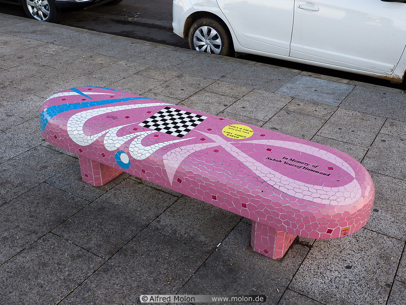 11 Pink bench