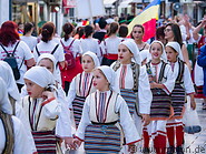 40 Girls in traditional costumes
