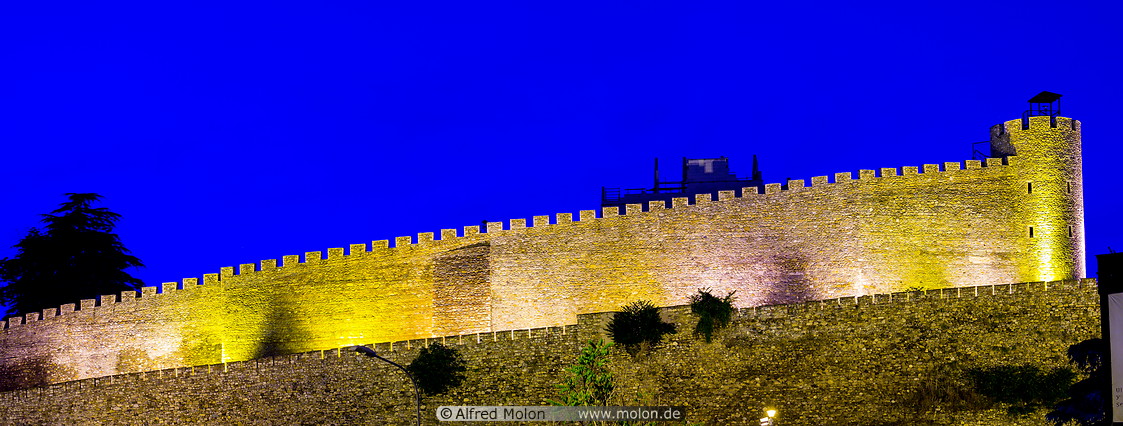 19 Skopje fortress at night