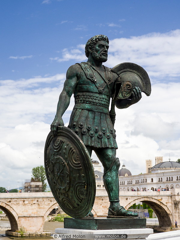 11 Bronze statue of Greek warrior