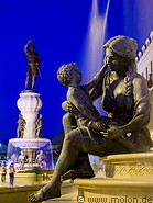 35 Mothers of Macedonia monument at night