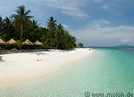 10 White coral sand beach with coconut trees