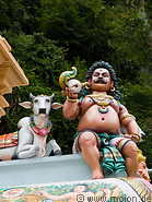 03 Roof detail with cow and Hindu god statues