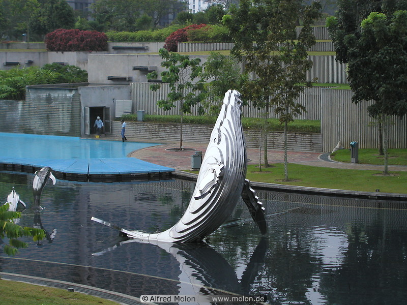 12 Dolphin statue in KLCC park