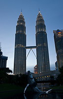 12 Petronas towers at dusk