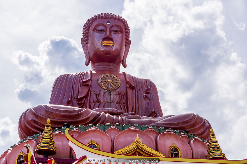 09 Pink seated Buddha statue