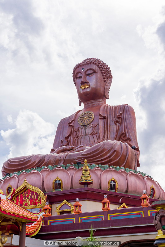 13 Pink seated Buddha statue