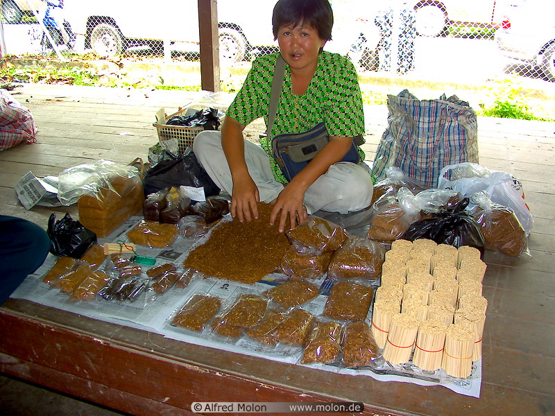 12 Tobacco seller in Kota Belud market