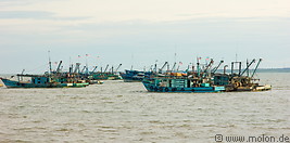 19 Fishing boats anchored in the bay