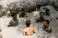 05 Tourists bathing in mud volcano