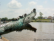 04 Bronze dragon statue on river