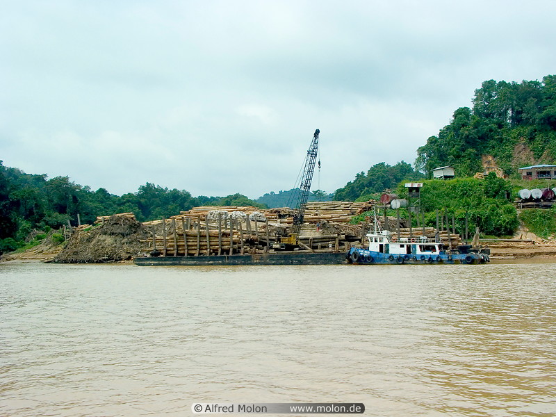 28 Logging terminal along Rejang river