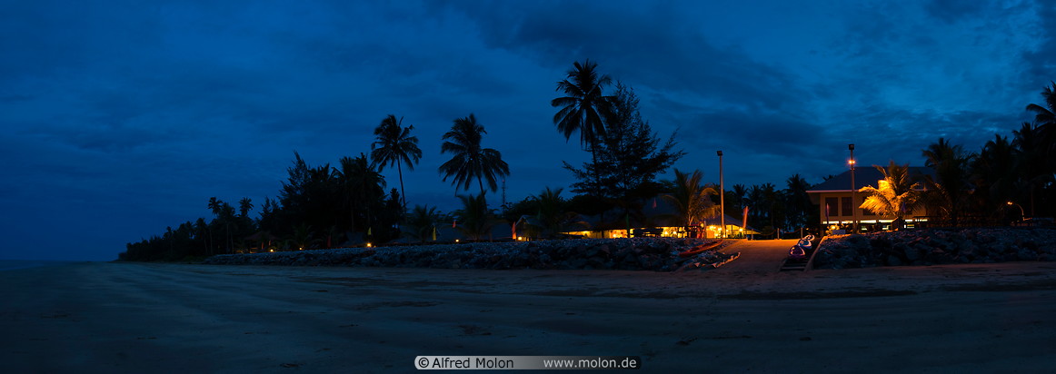 17 Beach resort at night
