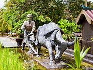 59 Statue of rice farmer and buffalo