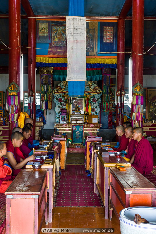 08 Prayer hall with monks