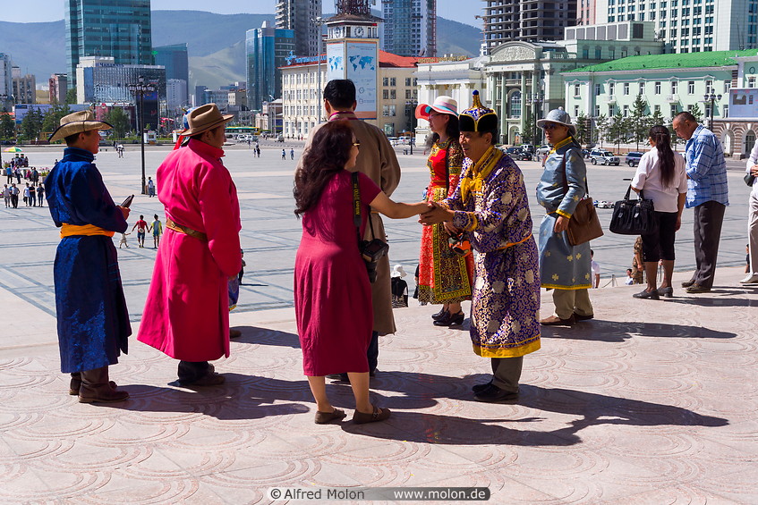 23 People in traditional Mongolian dress