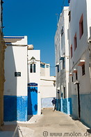 10 Alley with white and blue houses