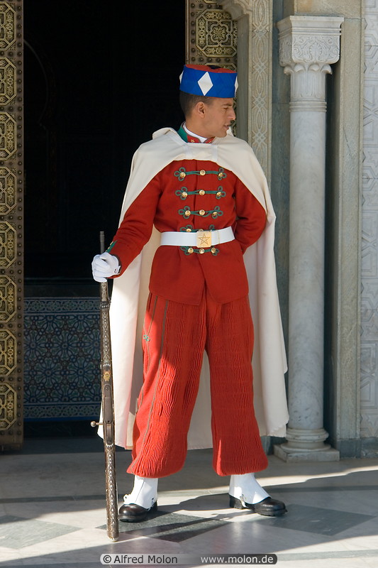 12 Guard in red uniform