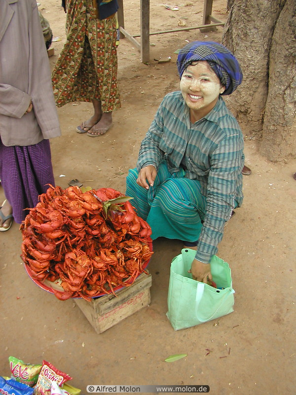 13 Lady selling fried crabs