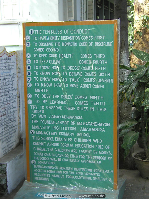 15 Rules of conduct