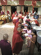 11 Monks queuing up for lunch