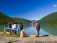 12 Tourists waiting for Svartisvatnet ferry