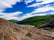 61 Path over the rocks to Svartisvatnet lake