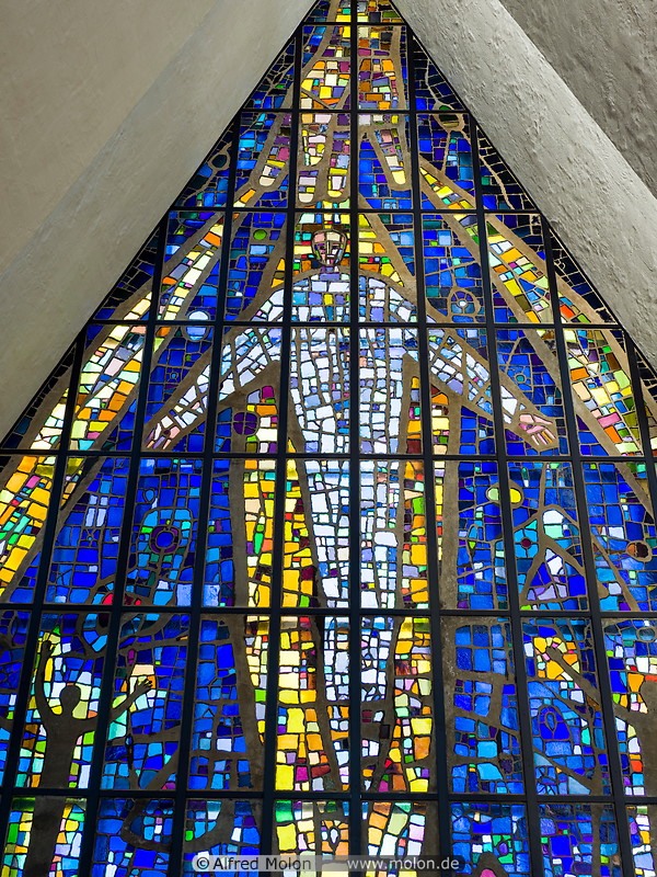 15 Stained glass window in arctic cathedral