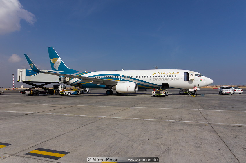 05 Oman Air plane in Muscat airport