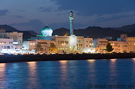 33 Mutrah mosque and waterfront at night