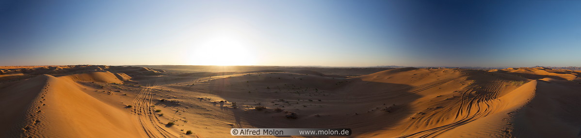 17 Panorama view of desert at sunset