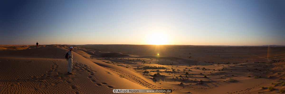 18 Panorama view of desert at sunset