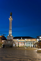 28 Teatro Nacional and Dom Pedro monument at night