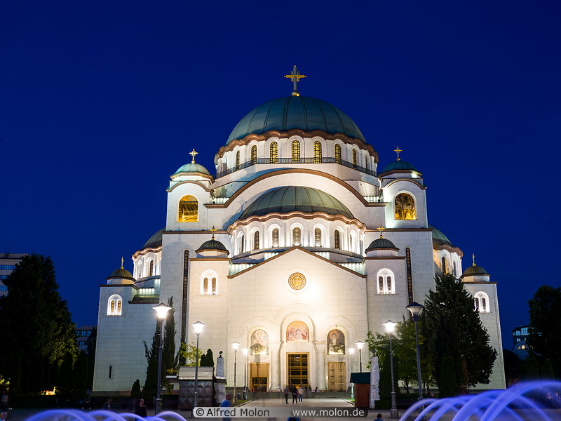 19 St Sava church at night