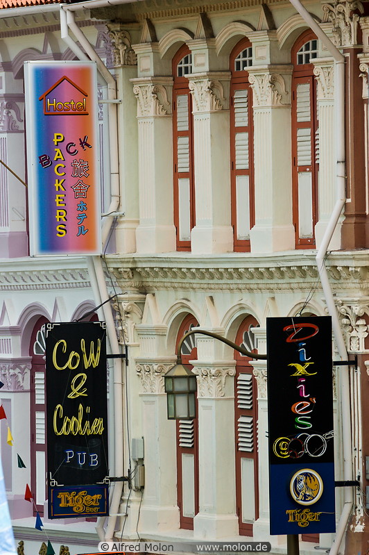21 Colourful shophouse facade