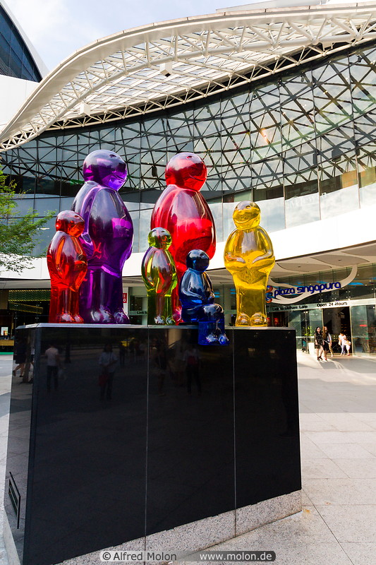 11 Coloured glass statues near Plaza Singapura