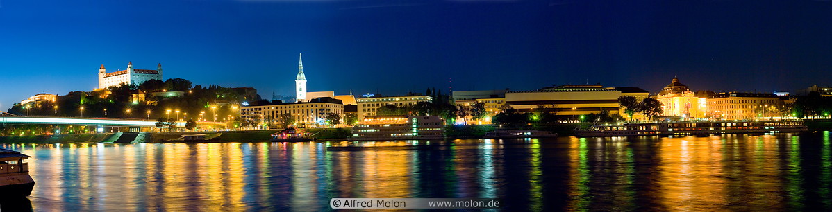14 Skyline with Danube river at night